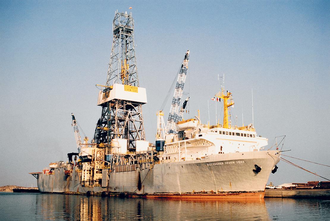 Bateau de forage Discoverer Seven Seas, 1986