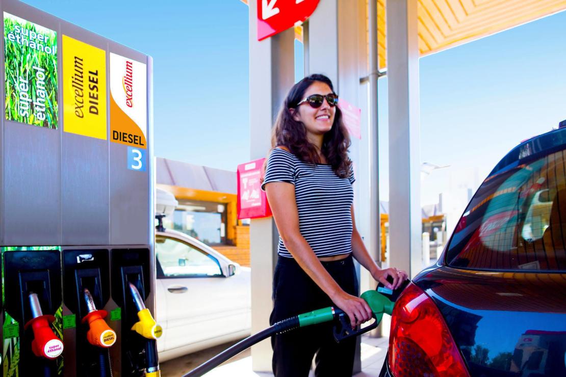 Customer at a service station