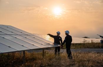 Solar power plant in France